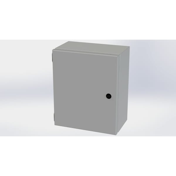 1/4 Turn Latch Electrical Enclosures, 12 in H, 6 in D, 10 in W, NEMA 3R, 4, 12, 13, Carbon Steel
